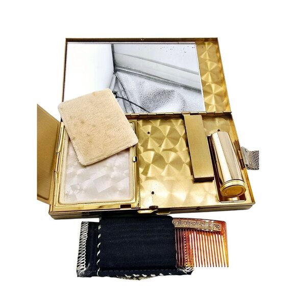 Spectacular Vintage Metal Seashell Dance Bag With Original Box (A8636) - Picture 8 of 10